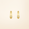 Moissanite Earrings – Gold Tone