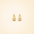 Moissanite Earrings – Gold Tone