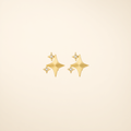 Moissanite Earrings – Gold Tone