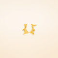 Moissanite Earrings – Gold Tone