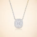 Moissanite Necklace - Silver Tone
