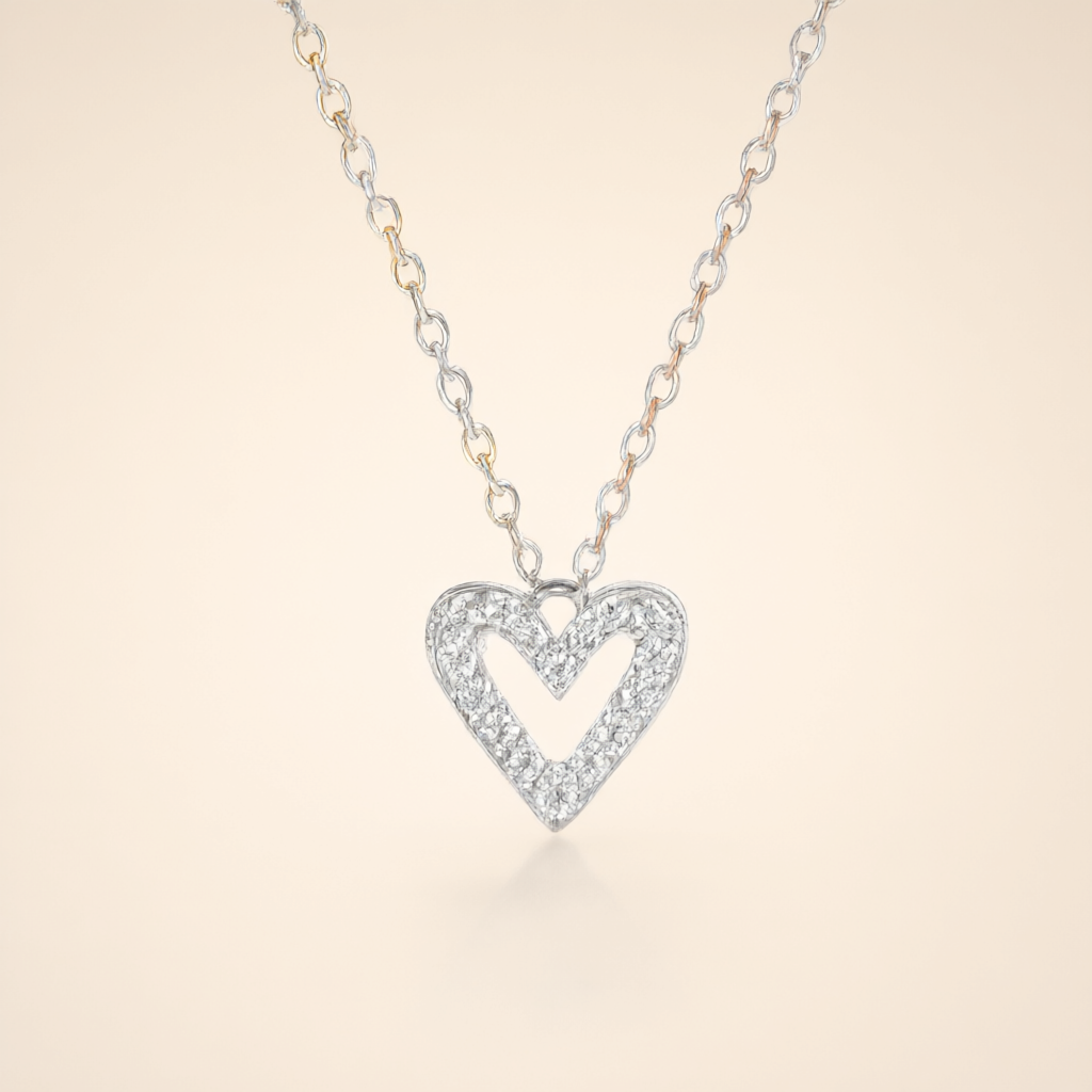 Moissanite Necklace - Silver Tone