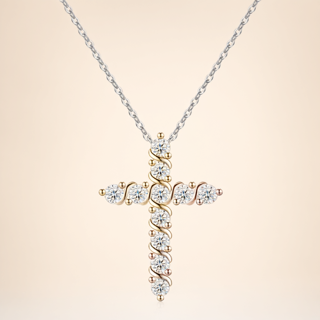 Moissanite Necklace - Silver Tone