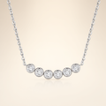 Moissanite Necklace (0.1ct) - Silver Tone