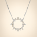 Moissanite Necklace - Silver Tone