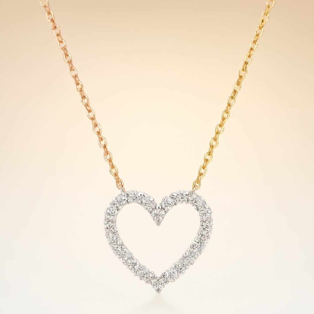 Moissanite Necklace - Silver Tone