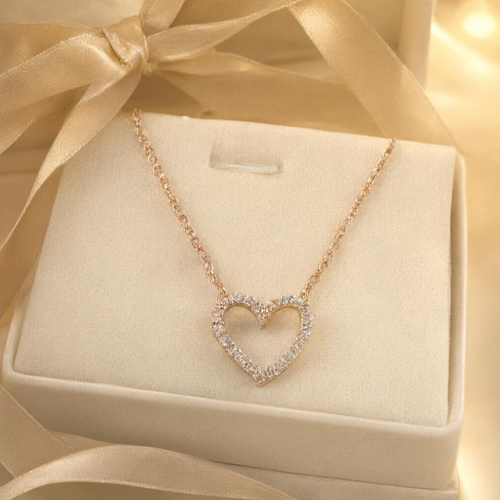 Moissanite Necklace - Silver Tone