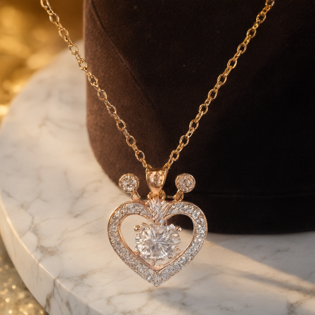 Moissanite Necklace (1ct) - Silver Tone