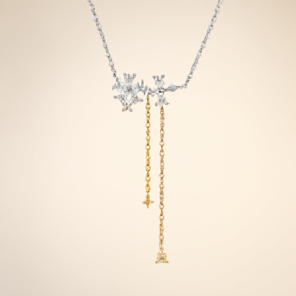Moissanite Necklace - Silver Tone