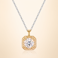 Moissanite Necklace (1ct) - Silver Tone