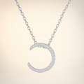 Moissanite Necklace - Silver Tone